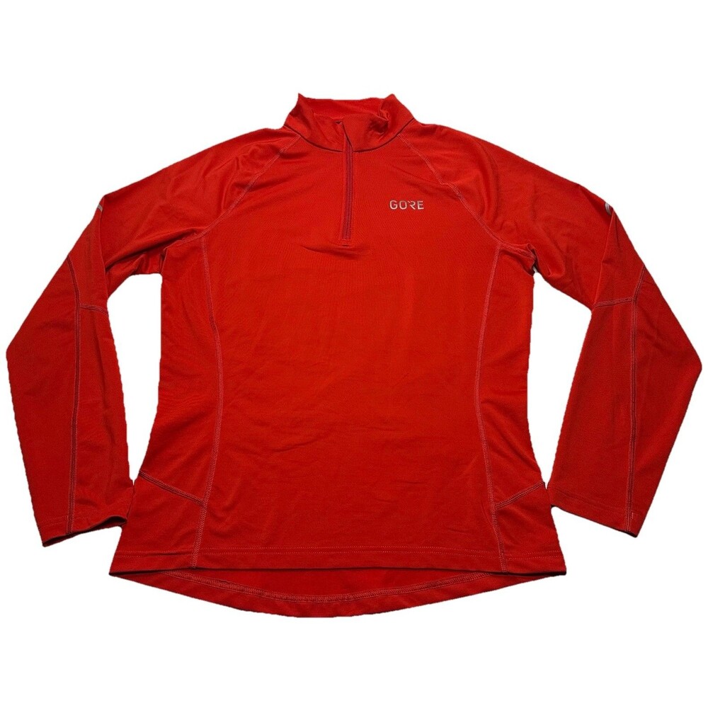 Men's Gore Wear 1/4 Zip Mid Long Sleeve Pullover Size Medium Red